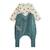 Turbulette tog 2 en velours avec pieds retroussables et manches amovibles ginkgo Vert 2 - vertbaudet enfant 