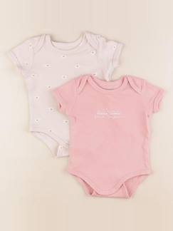 Seconde main-Fille-Lot de 2 bodies en coton - 9 mois