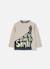 T-shirt garçon en maille imprimé skate Beige 2 - vertbaudet enfant 
