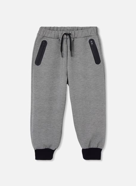 Pantalon garçon en maille avec poches zippées Noir 2 - vertbaudet enfant 
