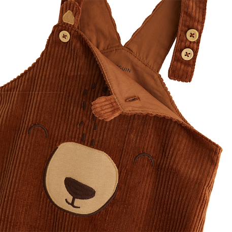 Salopette bébé en velours côtelé moka Marron 4 - vertbaudet enfant 