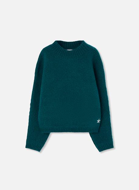 Pull fille avec étoile Vert 2 - vertbaudet enfant 