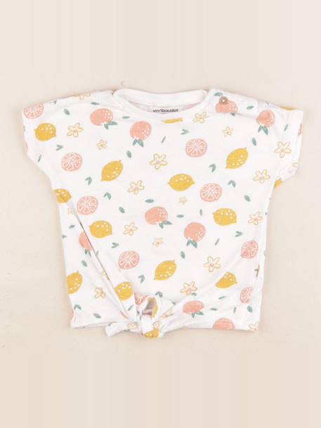 Tee-shirt - 9 mois Blanc, jaune 1 - vertbaudet enfant 