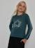 T-shirt fille en maille avec étoile en strass Vert 1 - vertbaudet enfant 