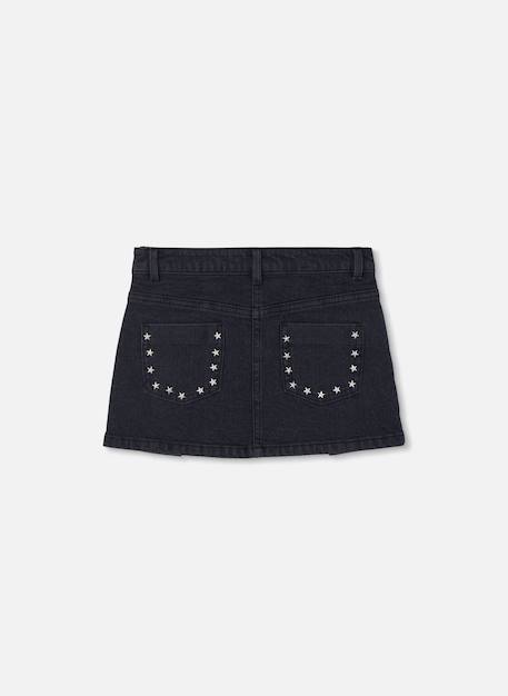 Jupe en denim avec poches Noir 4 - vertbaudet enfant 