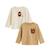 Lot de 2 t-shirts bébé manches longues moka Marron 2 - vertbaudet enfant 