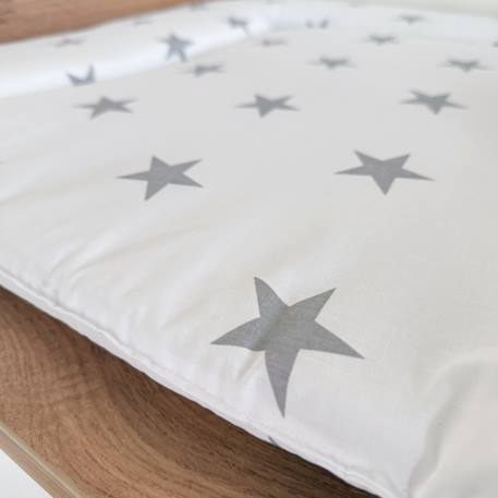 Matelas à langer imprimé Beige+Blanc - Étoiles LITTLE STARS+Blanc - Étoiles STERNENZAUBER+Blanc - gris / lapin miffy+Gris / pois+Vert pastel - woodland buddies 10 - vertbaudet enfant 