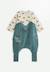 Turbulette tog 2 en velours avec pieds retroussables et manches amovibles ginkgo Vert 1 - vertbaudet enfant 