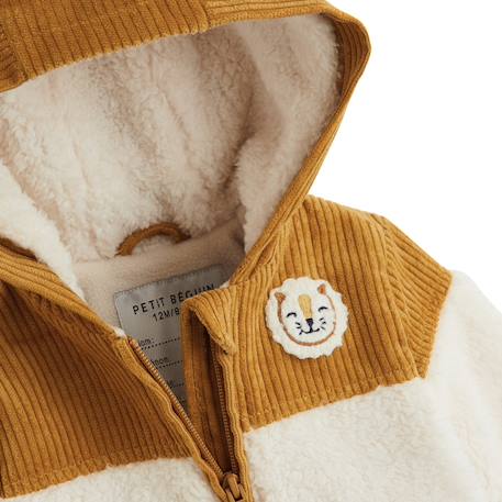 Veste bébé intérieur polaire avec capuche charly Camel 4 - vertbaudet enfant 