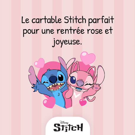 Cartable de maternelle Disney Stitch - 32 cm Rose 6 - vertbaudet enfant 