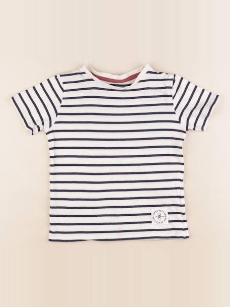 Tee-shirt - 5 ans Blanc, bleu 1 - vertbaudet enfant 