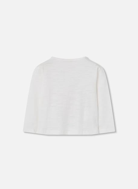 T-shirt fille en maille imprimé à lunettes Blanc 3 - vertbaudet enfant 