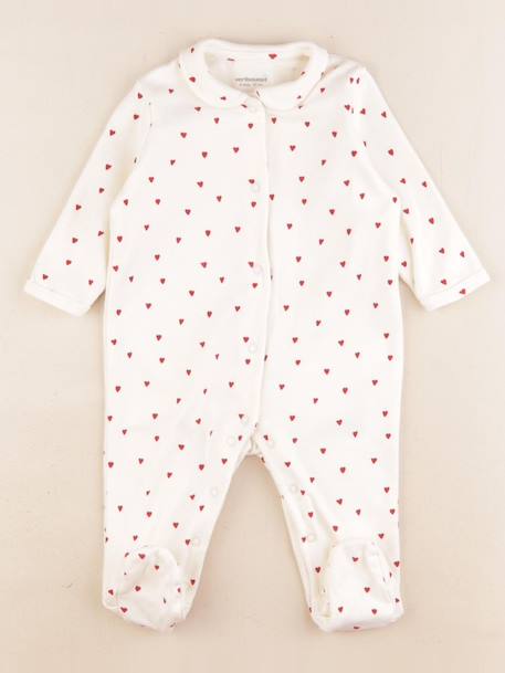 Pyjama coton - 6 mois Blanc, rouge 1 - vertbaudet enfant 