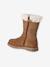 Boots fille en cuir zippées marron 3 - vertbaudet enfant 