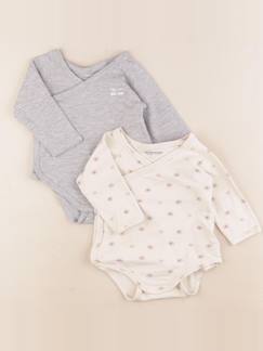 Seconde main-Fille-Lot de 2 bodies en coton - 9 mois