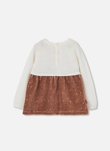 Robe en maille combinée avec pingouin Blanc 4 - vertbaudet enfant 