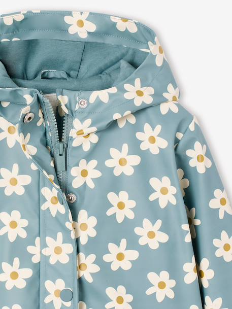 Ciré fille à capuche imprimé marine+multicolore+vanille+vert 26 - vertbaudet enfant 