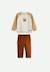 Ensemble bébé sweat et pantalon en molleton moka Marron 1 - vertbaudet enfant 