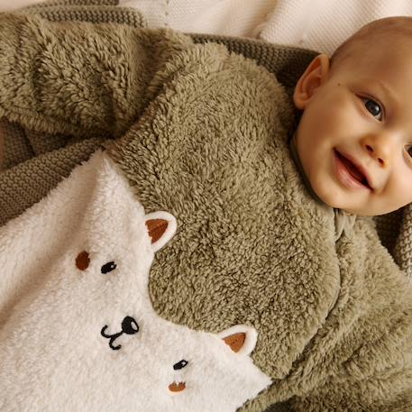 Surpyjama bébé en sherpa ginkgo Vert 6 - vertbaudet enfant 