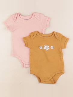 Seconde main-Fille-Lot de 2 bodies en coton - 9 mois