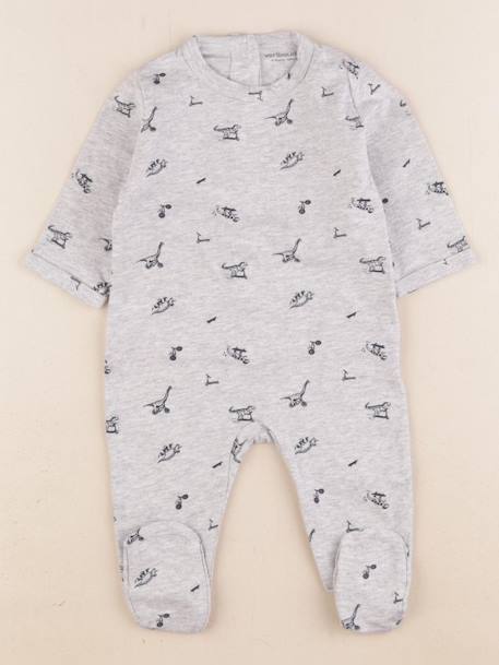 Pyjama coton - 3 mois Gris 1 - vertbaudet enfant 