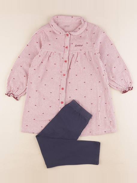 Pyjama coton - 5 ans Bleu, rose 1 - vertbaudet enfant 