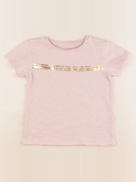 Tee-shirt - 4 ans Rose, or 1 - vertbaudet enfant 