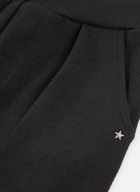Pantalon fille en maille avec étoiles Noir 4 - vertbaudet enfant 