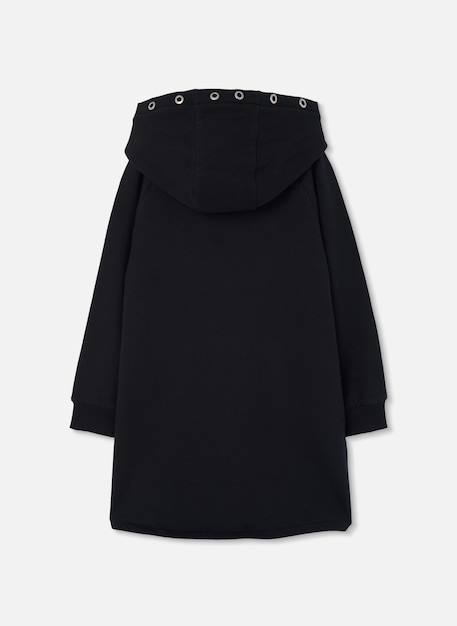 Robe en molleton avec étoile et capuche Noir 3 - vertbaudet enfant 