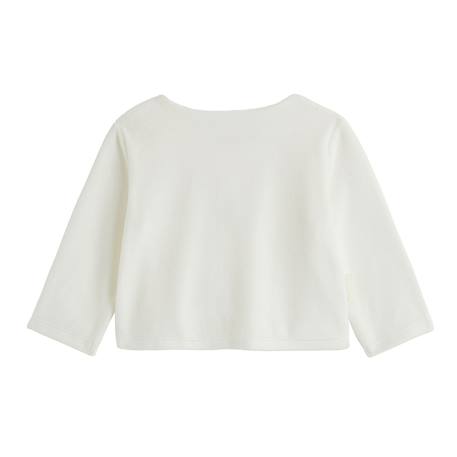 Ensemble bébé gilet et pantalon avec pieds en velours doucette Ecru 5 - vertbaudet enfant 