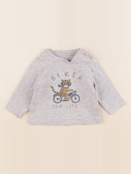 Tee-shirt - 3 mois Gris 1 - vertbaudet enfant 