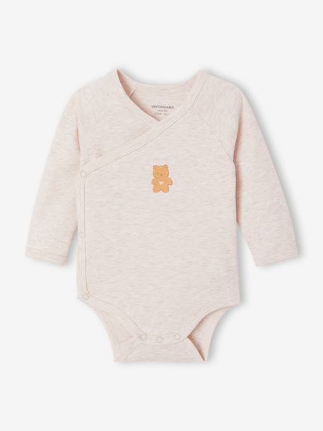 Lot de 5 bodies naissance manches longues beige 1 - vertbaudet enfant 