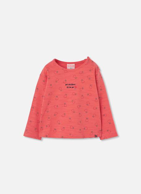 Fille-T-shirt fille maille imprimé fleurs