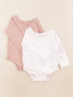 Seconde main-Fille-Lot de 2 bodies en coton - 9 mois
