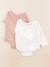 Lot de 2 bodies en coton - 9 mois Blanc, rose 1 - vertbaudet enfant 