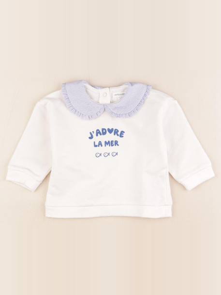 Sweat - 6 mois Blanc, bleu 1 - vertbaudet enfant 