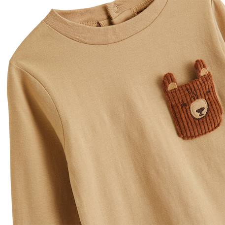 Lot de 2 t-shirts bébé manches longues moka Marron 3 - vertbaudet enfant 