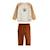 Ensemble bébé sweat et pantalon en molleton moka Marron 2 - vertbaudet enfant 