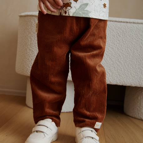 Pantalon bébé en velours côtelé moka Marron 6 - vertbaudet enfant 