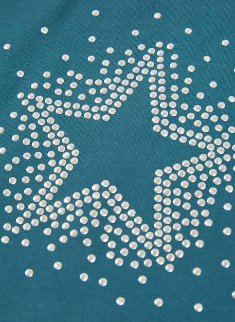 T-shirt fille en maille avec étoile en strass Vert 3 - vertbaudet enfant 