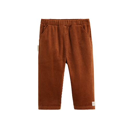 Pantalon bébé en velours côtelé moka Marron 2 - vertbaudet enfant 