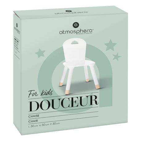 Chaise enfant - douceur Blanc+Blanc - étoile 5 - vertbaudet enfant 