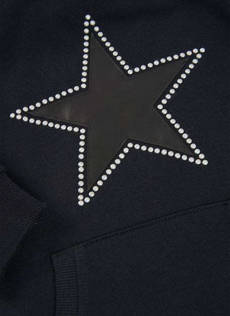 Robe en molleton avec étoile et capuche Noir 4 - vertbaudet enfant 