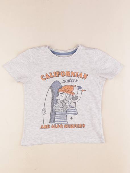 Tee-shirt - 5 ans Gris 1 - vertbaudet enfant 
