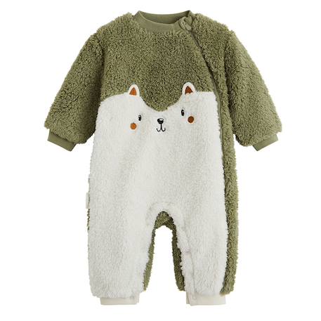 Surpyjama bébé en sherpa ginkgo Vert 2 - vertbaudet enfant 