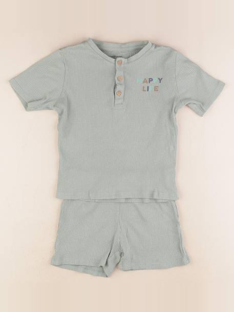 Pyjama coton - 5 ans Vert 1 - vertbaudet enfant 