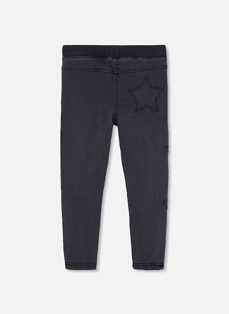 Pantalon fille denim avec étoiles Noir 3 - vertbaudet enfant 