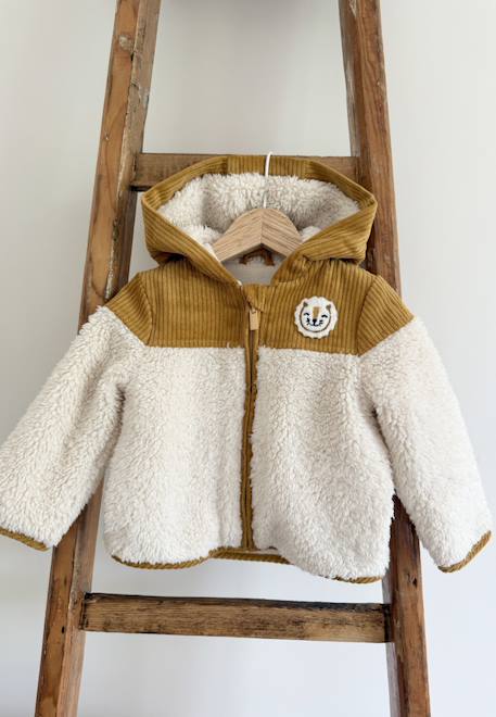 Garçon-Veste bébé intérieur polaire avec capuche charly