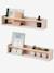 Lot de 2 étagères livres blanc/bois+ROSE+VERT 5 - vertbaudet enfant 