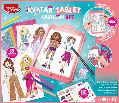 Machine à dessiner fashion Multi-coloured 3 - vertbaudet enfant 